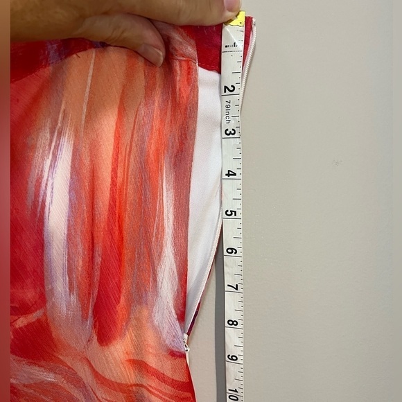 Boho Flirty Floral Maxi Skirt fever Bright multicolored Semi-sheer Women’s L - Picture 4 of 10